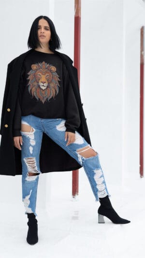 Unisex Breathable Sweatshirt - Indian Heritage  - Dark Series- Singham -I