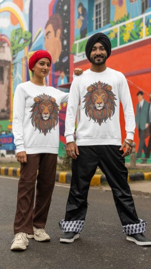 Unisex Breathable Sweatshirt - Indian Heritage  - Dark Series- Singham -I