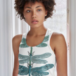 boho dragonfly crop top