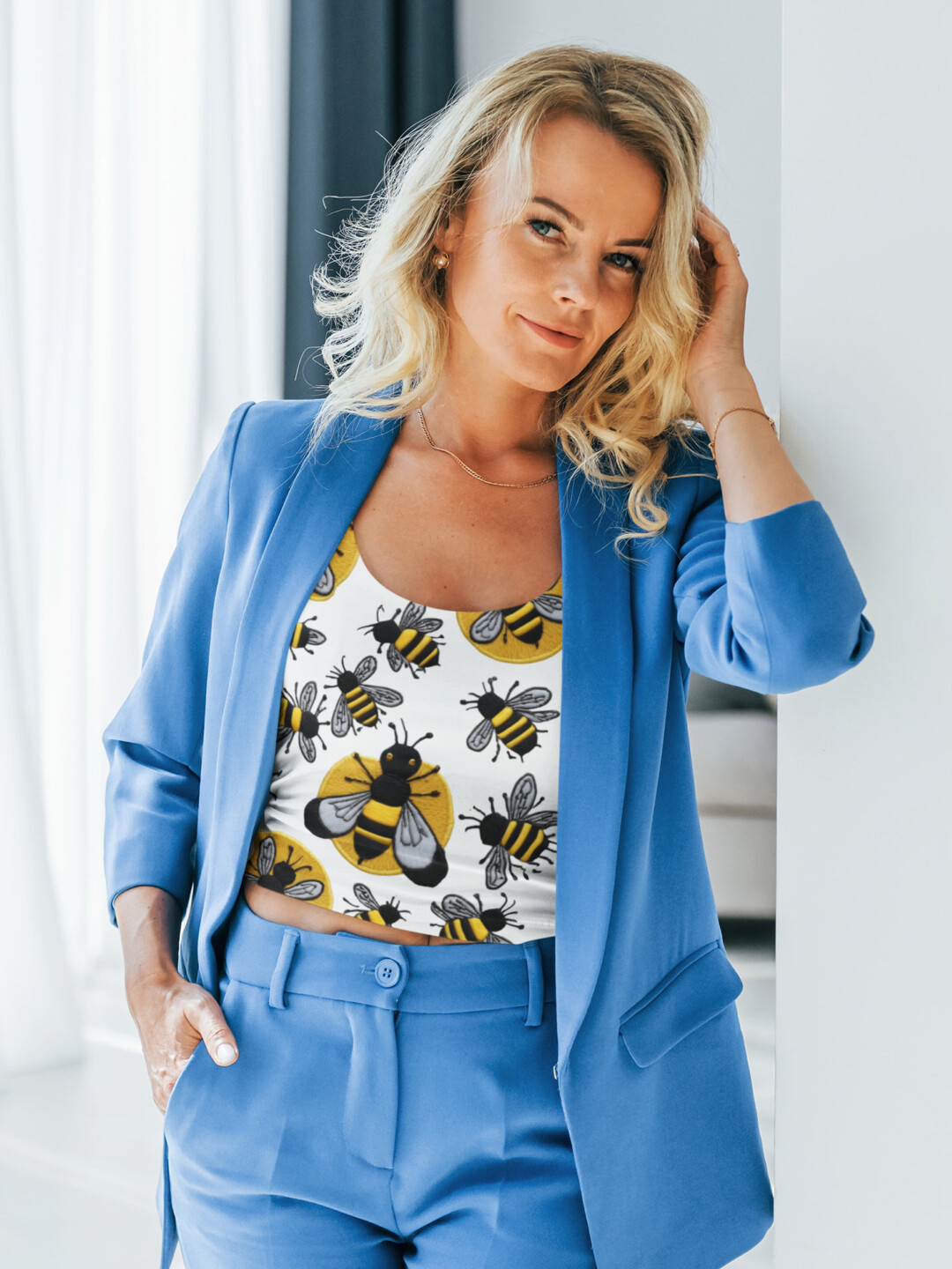 boho bee crop top