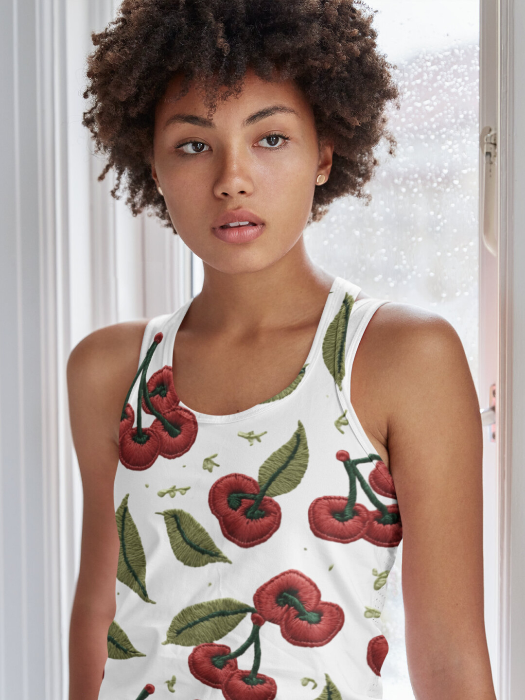 boho cherry crop top
