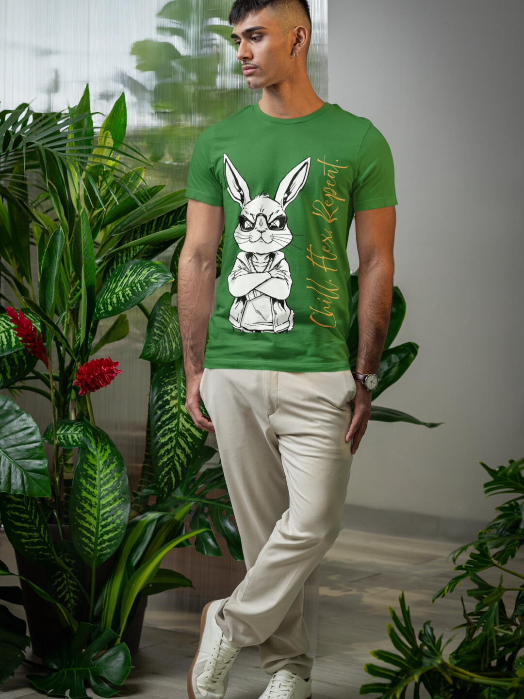 Unisex Streetwear Graphic T-Shirt,Unisex Graphic T-Shirt, Cool Bunny Graphic Tee