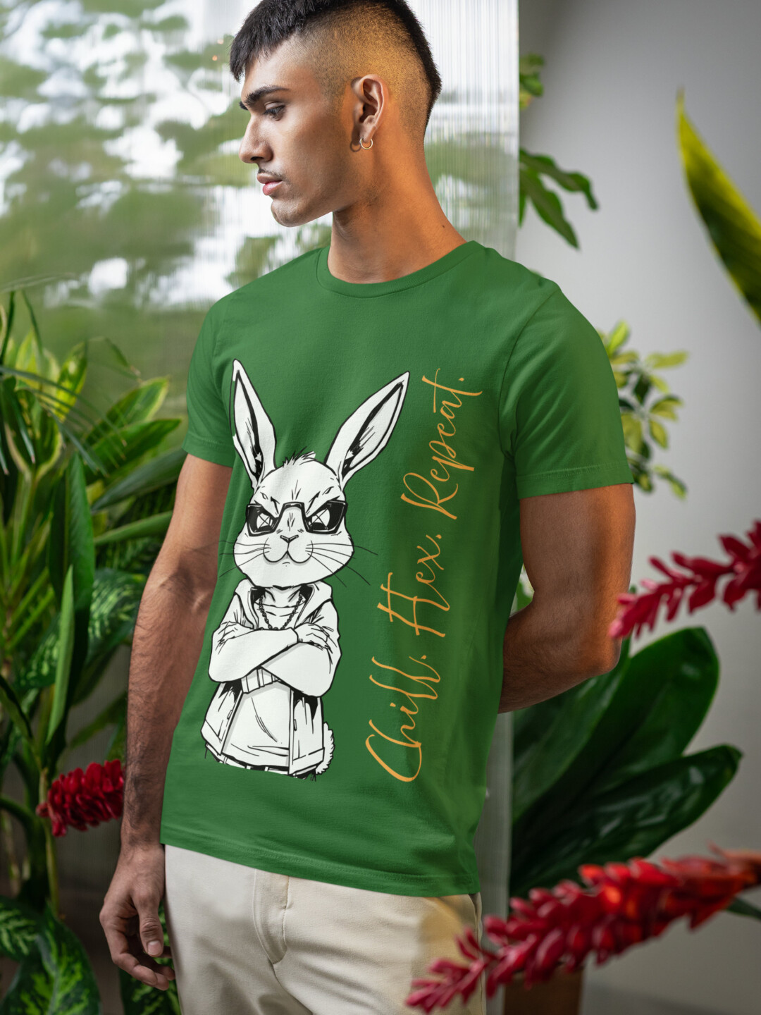 Unisex Streetwear Graphic T-Shirt,Unisex Graphic T-Shirt, Cool Bunny Graphic Tee