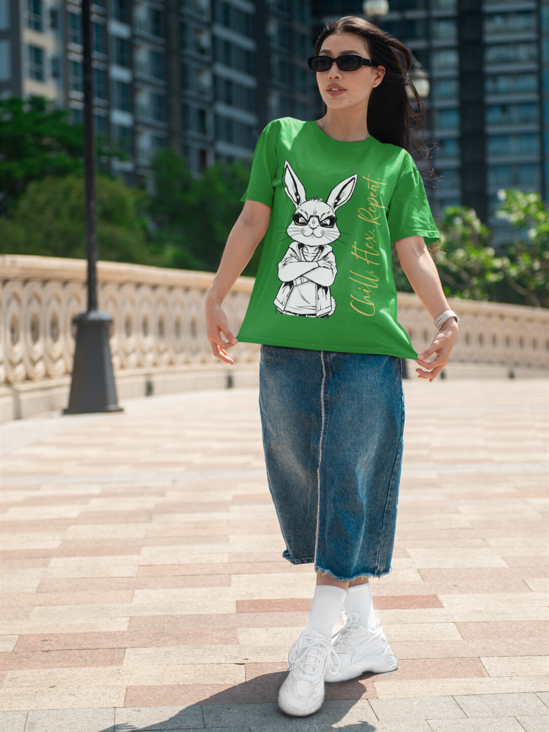 Unisex Streetwear Graphic T-Shirt,Unisex Graphic T-Shirt, Cool Bunny Graphic Tee