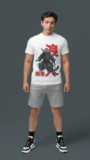 Premium T-Shirts for Men - Ronin Series - Snow Leopard  | FORTEEFIED™