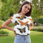 BOHO Mystic Butterflies Crop Top