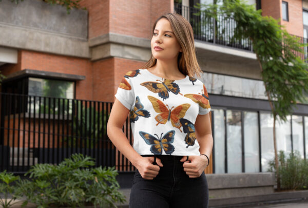 BOHO Mystic Butterflies Crop Top