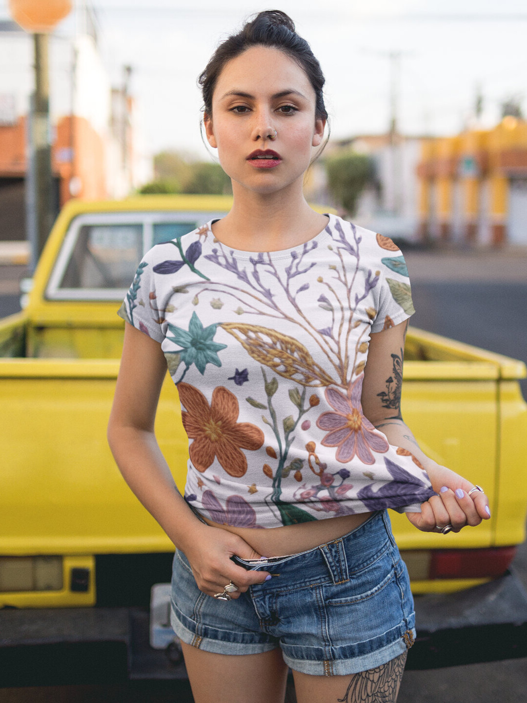 BOHO Rainbow Floral Tank Top