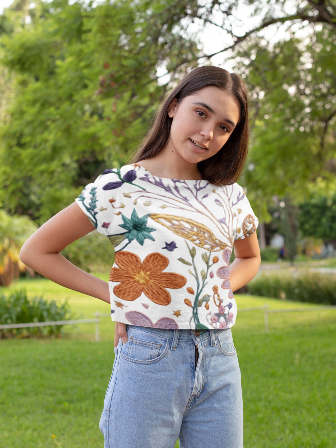 BOHO Rainbow Floral Tank Top