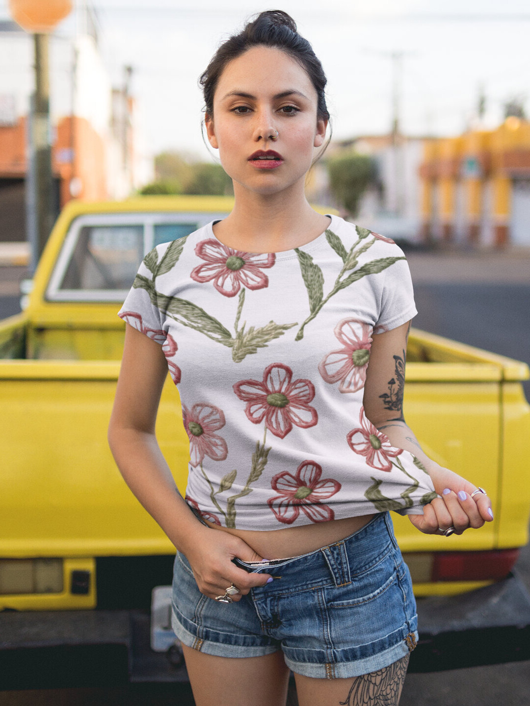 BOHO Pink Petal Tank Top