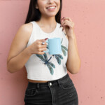 boho dragonfly crop top