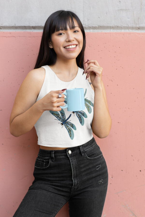 boho dragonfly crop top