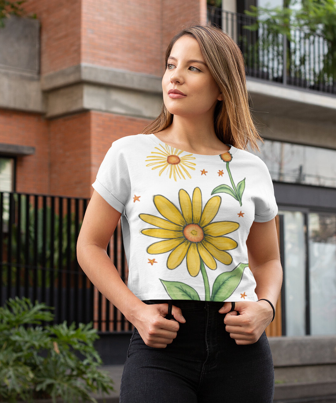 BOHO Bloom Sunflower Tank Top