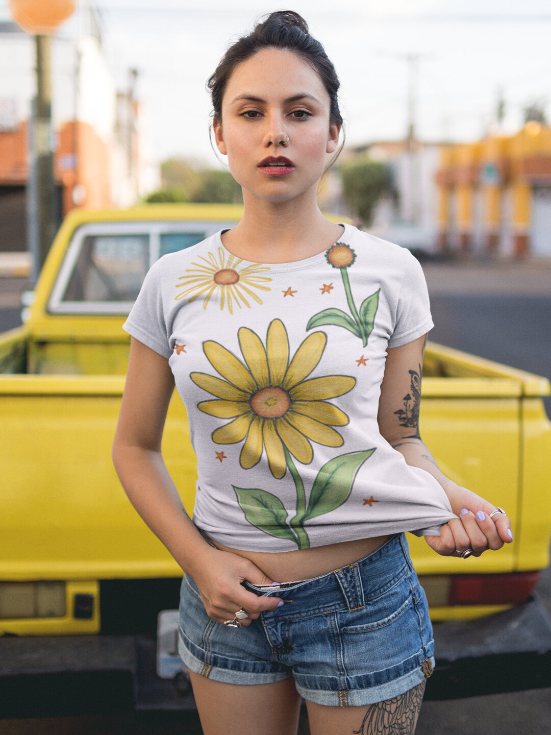 BOHO Bloom Sunflower Tank Top