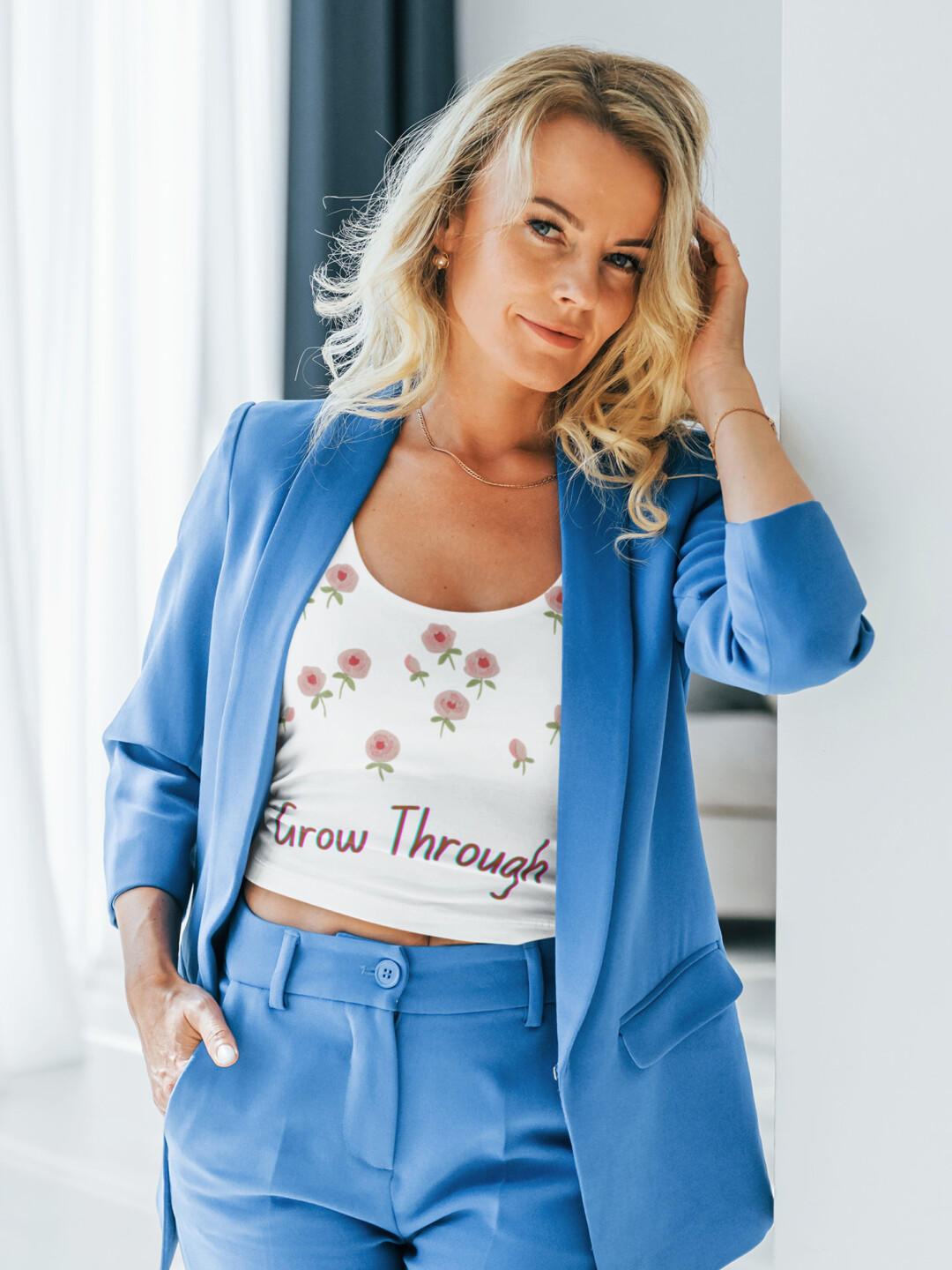 boho floral crop top