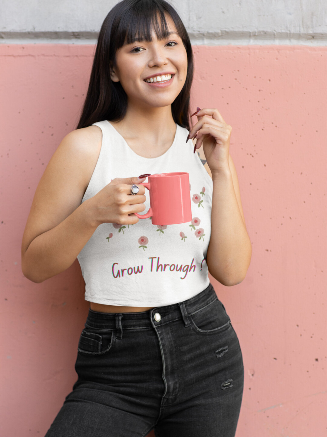 boho floral crop top