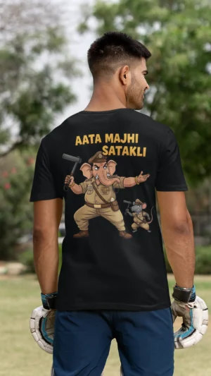 Everyday Men's T-Shirt - Ganesh Chaturthi Series - Ganesha On Duty | FORTEEFIED™