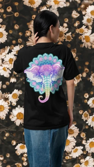 Everyday Women’s T-Shirt – Ganesh Chaturthi Series – Ornate Ganesha | FORTEEFIED™