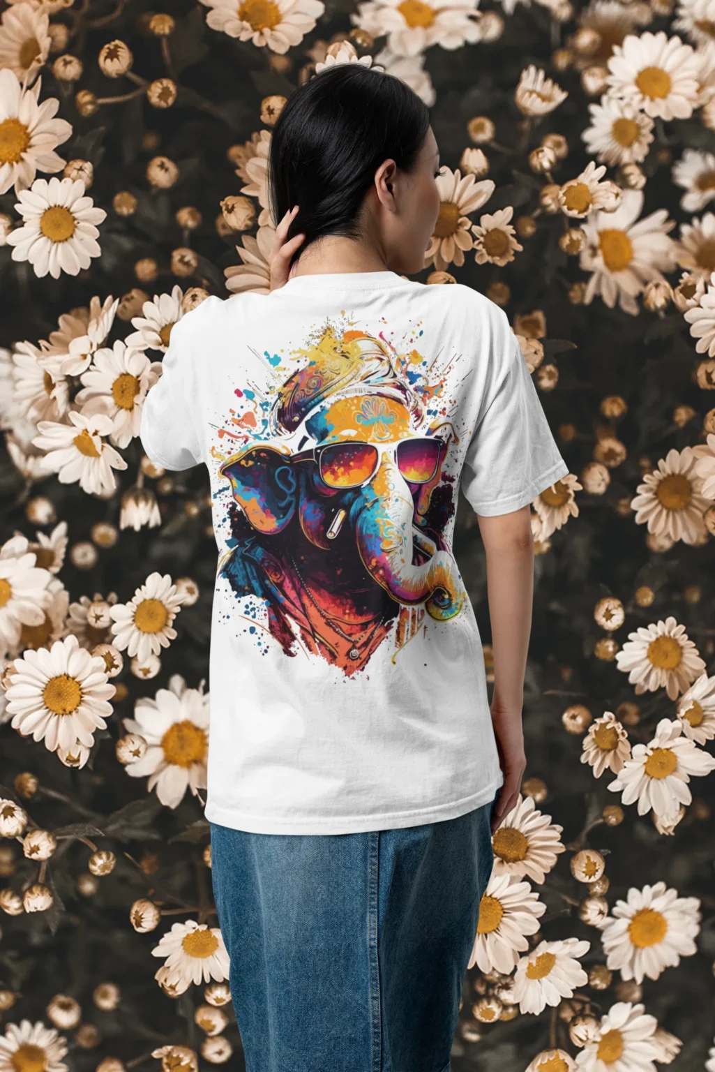 Everyday Women’s T-Shirt – Ganesh Chaturthi Series – Rain Dance Ganesha | FORTEEFIED™