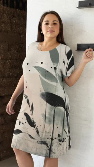 Form Fitting Shift Dresses-Women's OuterWear- Ink Garden | FORTEEFIED™