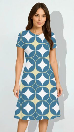 Form Fitting Shift Dresses-Women's OuterWear- Orbit Charm | FORTEEFIED™