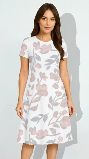 Form Fitting Shift Dresses-Women's OuterWear- Pastel Flora | FORTEEFIED™
