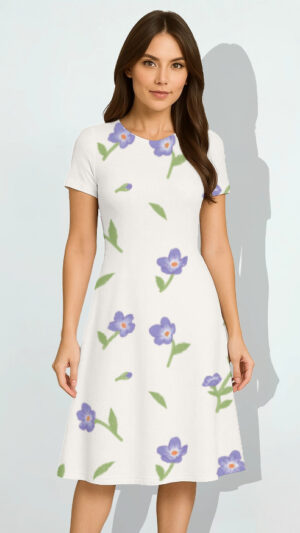 Form Fitting Shift Dresses-Women's OuterWear- Floral Breeze | FORTEEFIED™