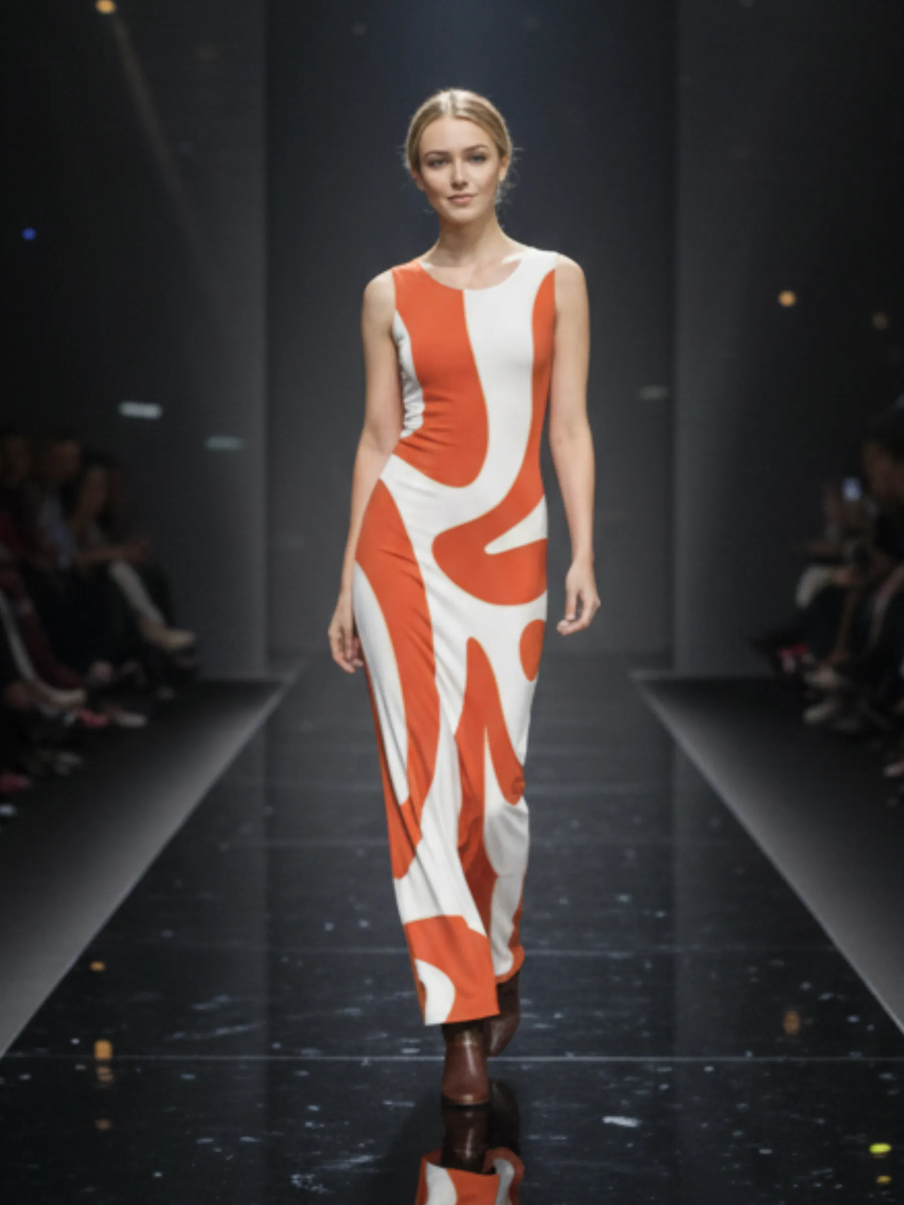 Sunset to Soirée Bodycons-Women’s Date Wear - Tangerine Tide | FORTEEFIED™