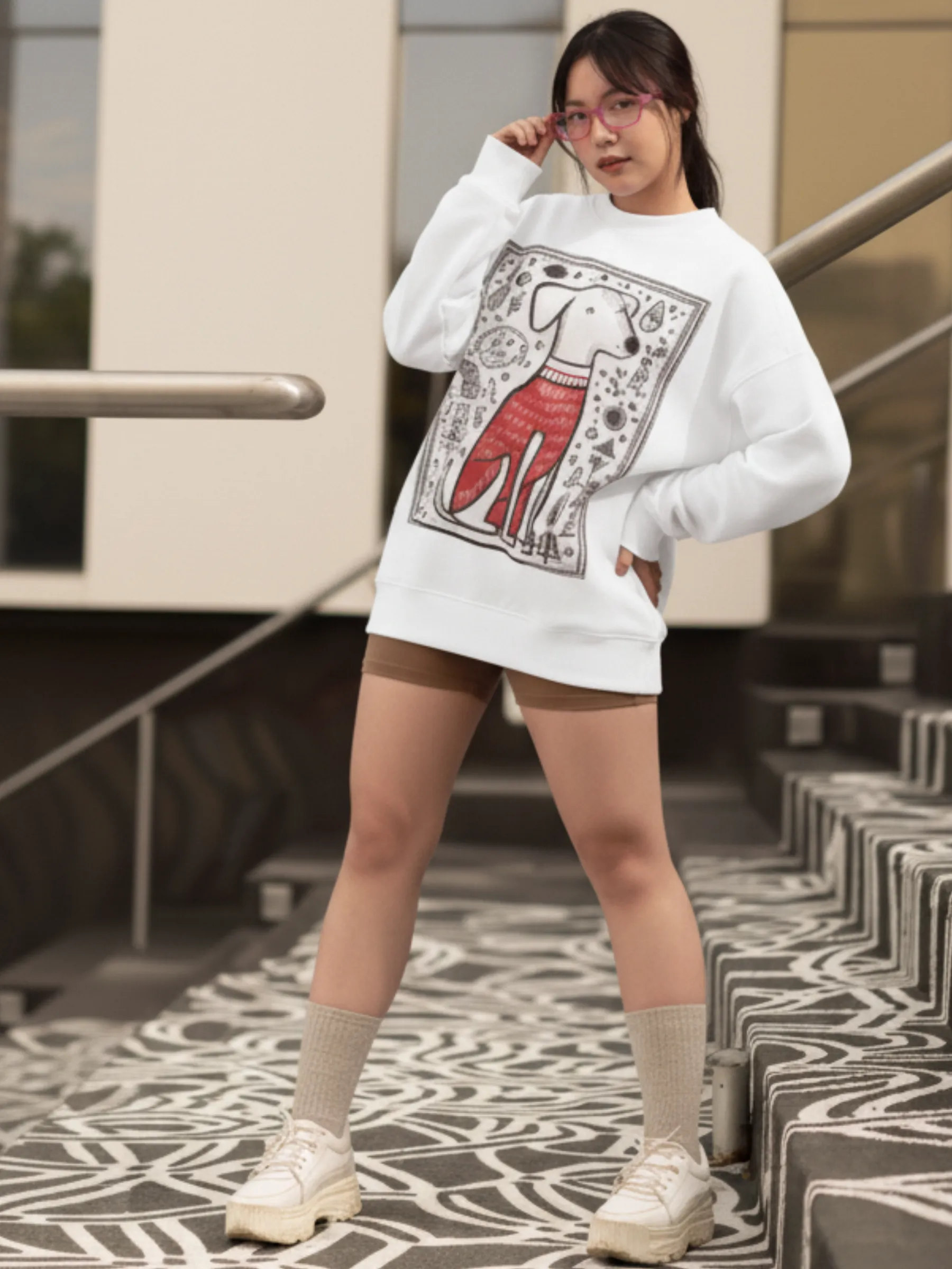 Oversized Drop Shoulder Sweaties- Cute Christmas Series-Very Furry Christmas | FORTEEFIED™