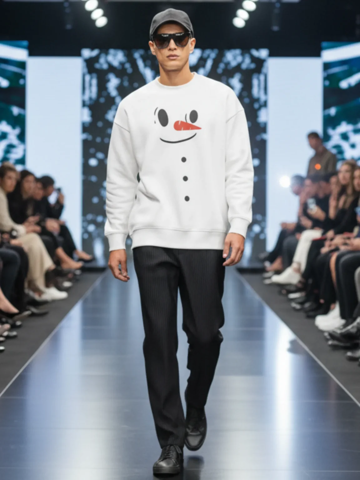 Oversized Drop Shoulder Sweaties- Cute Christmas Series- Melt Me| FORTEEFIED™