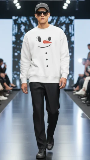 Oversized Drop Shoulder Sweaties- Cute Christmas Series- Melt Me| FORTEEFIED™