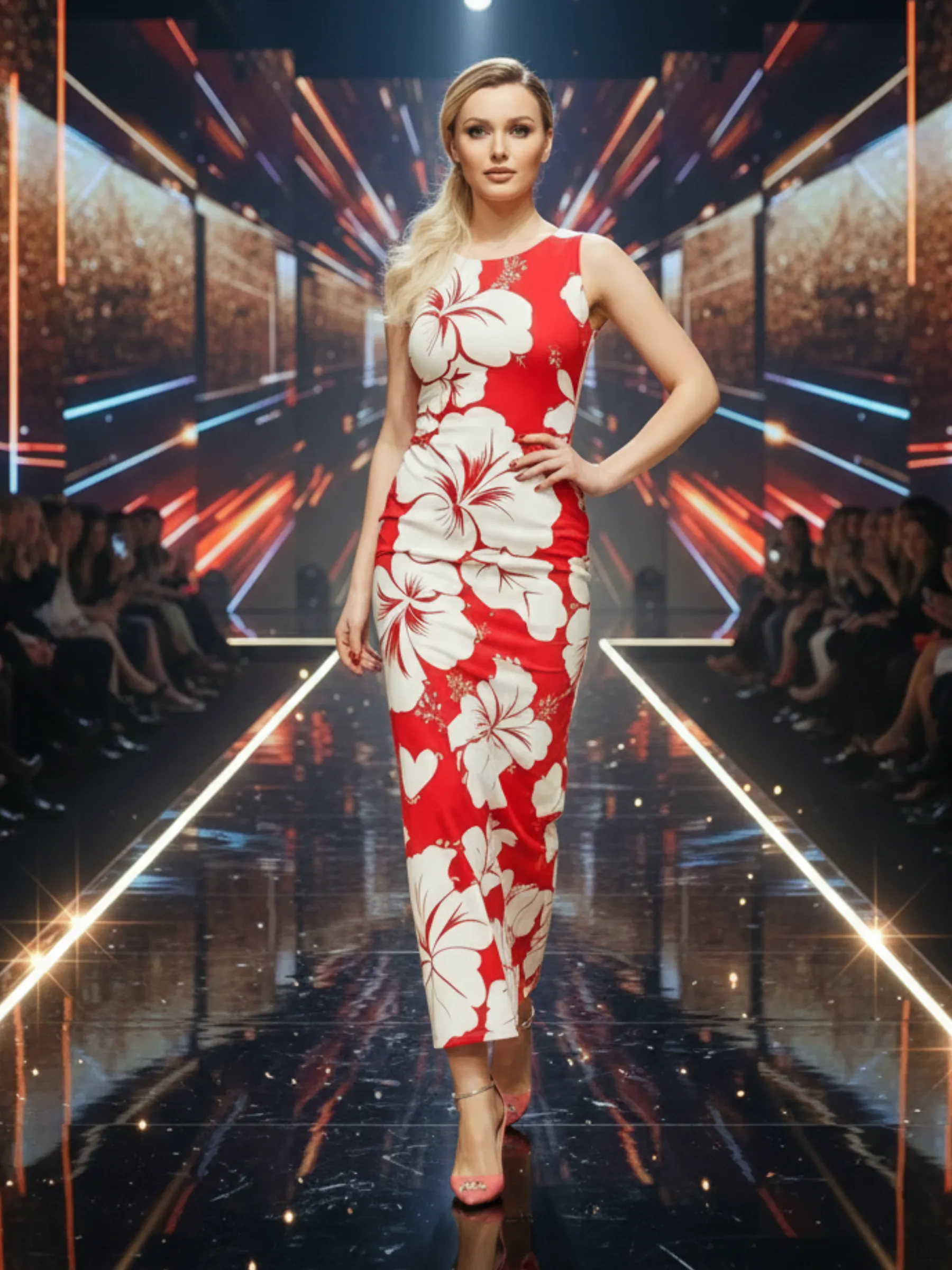 Sunset to Soirée Bodycons-Women’s Date Wear – Scarlet Bloom | FORTEEFIED™